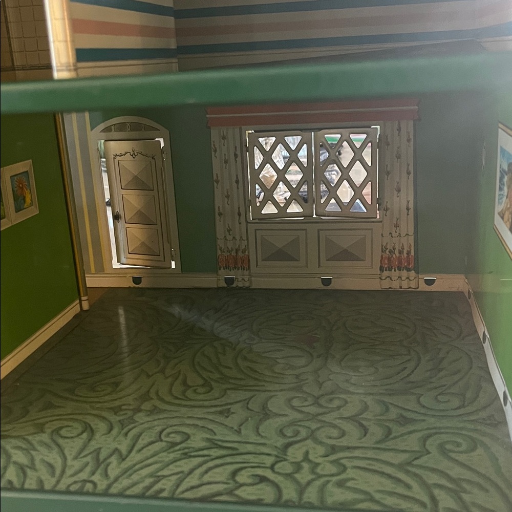 Vintage MCM T. Cohn Tin Litho Dollhouse 1948 - Picture 7 of 14